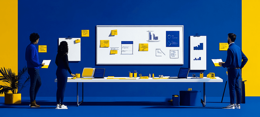Industrial marketers brainstorming ideas
