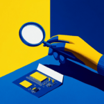 A hand looking over a chip