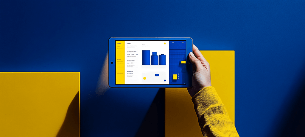Industrial website on tablet