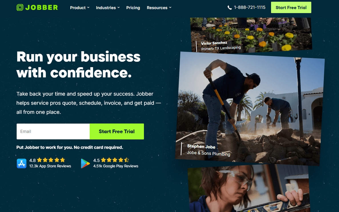 Jobber homepage