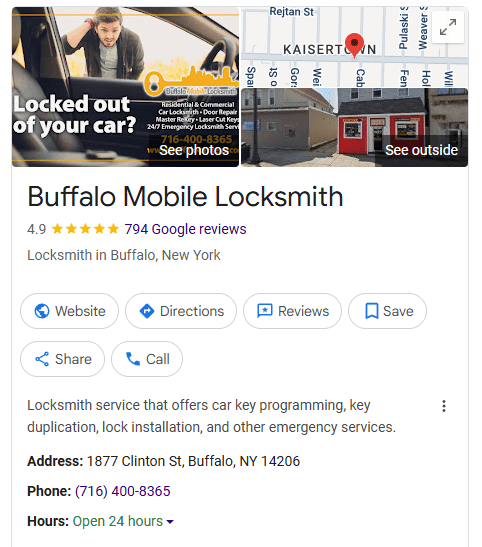 Locksmith Google Business Profile