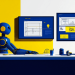 A robot operating an assembly line