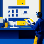 A manufacturer working on a tablet