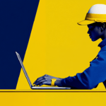 A manufacturer using laptop