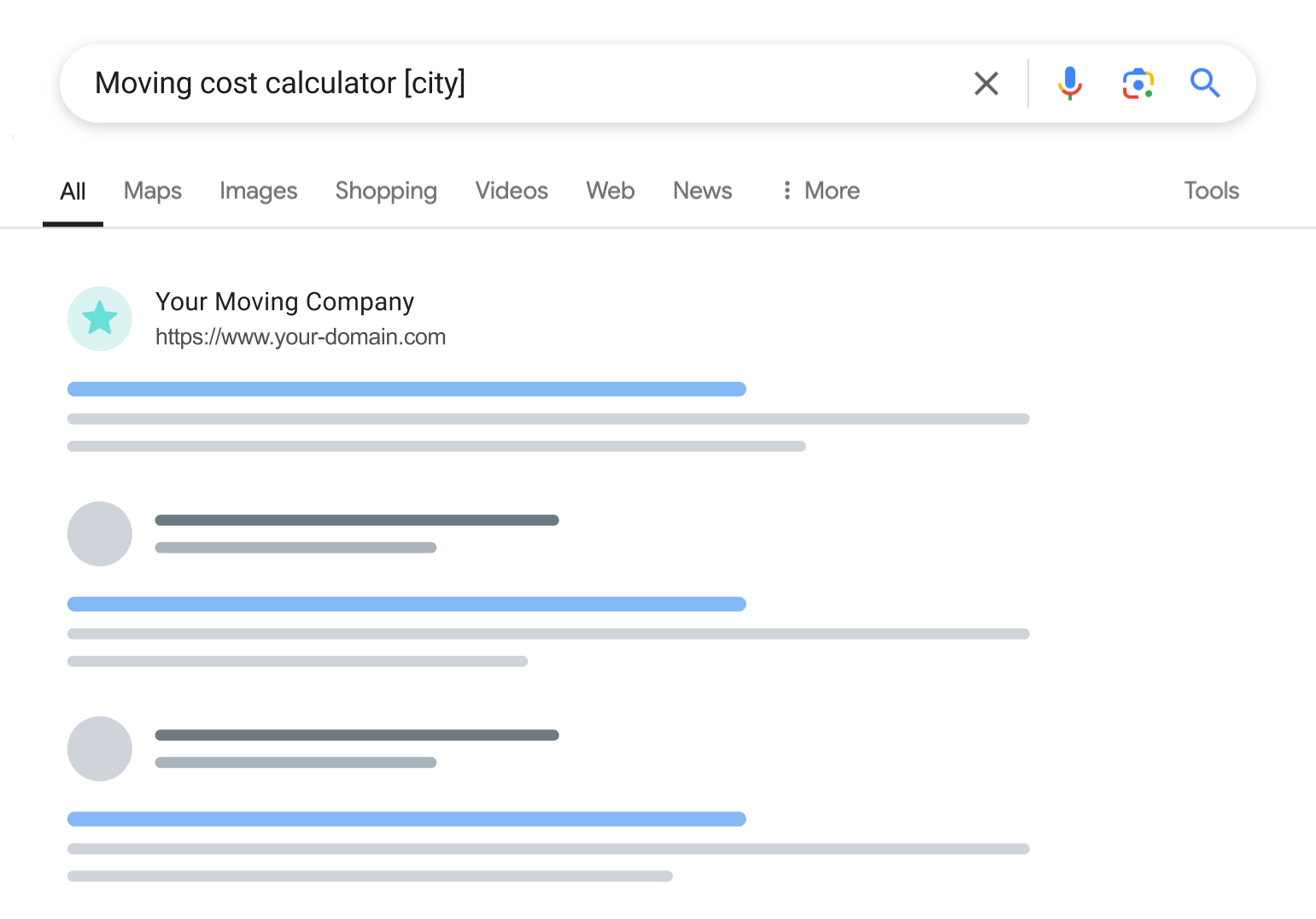 Search result for moving company