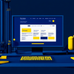 A website against industrial backdrop