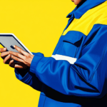 A pest controller managing ads on tablet