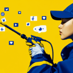 A pest controller surrounded by social media reactions