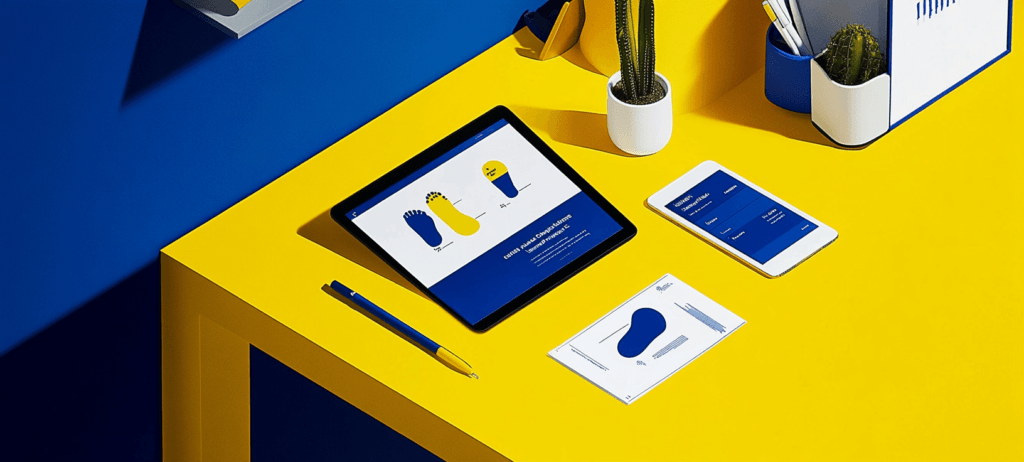 a tablet and a cell phone on a yellow table