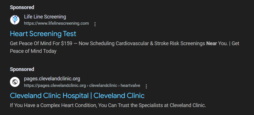 PPC ads for healthcare