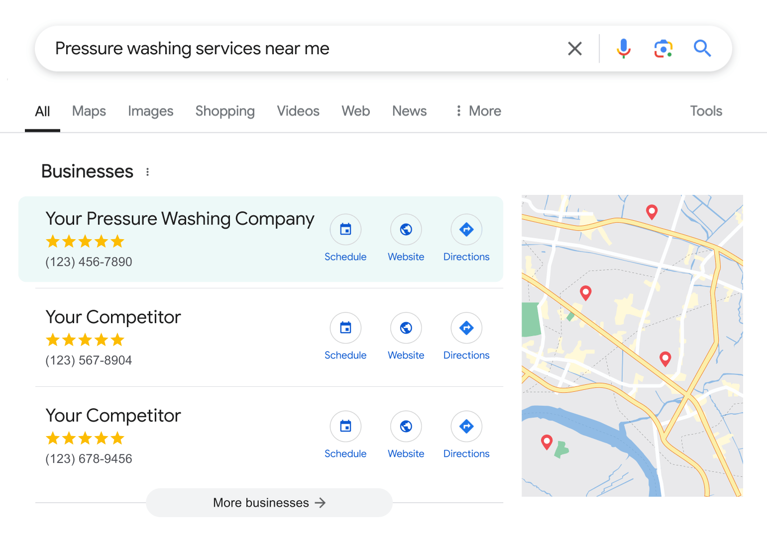 Pressure washing services near me search