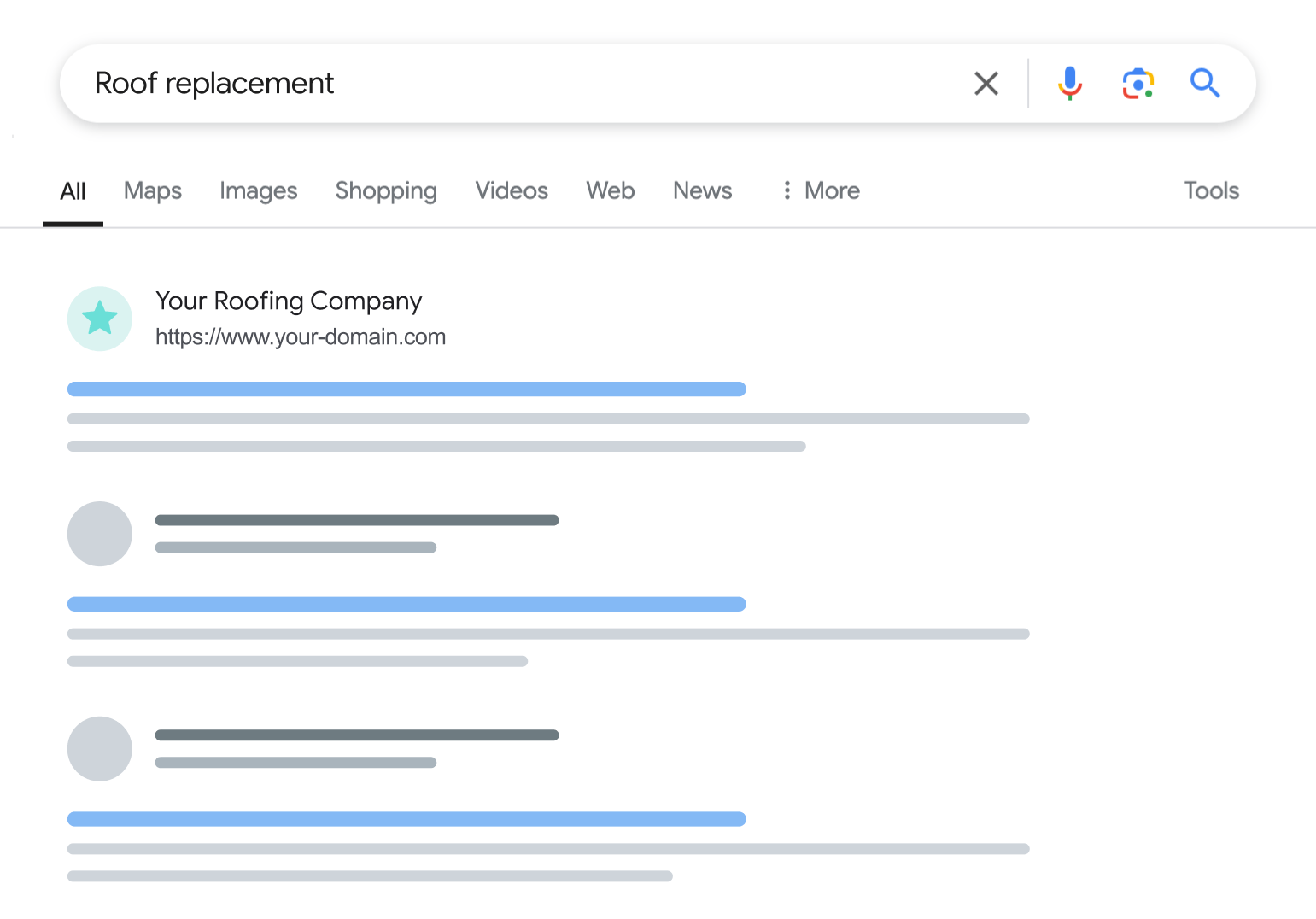 Roof replacement search