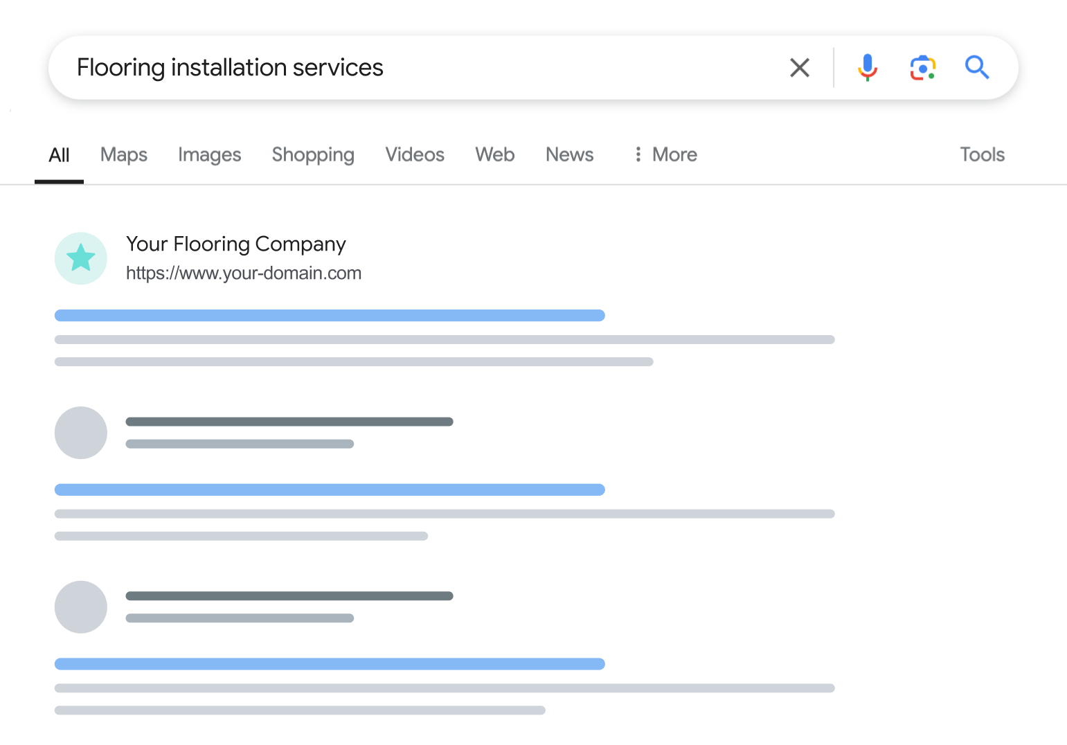 Flooring installation services search result