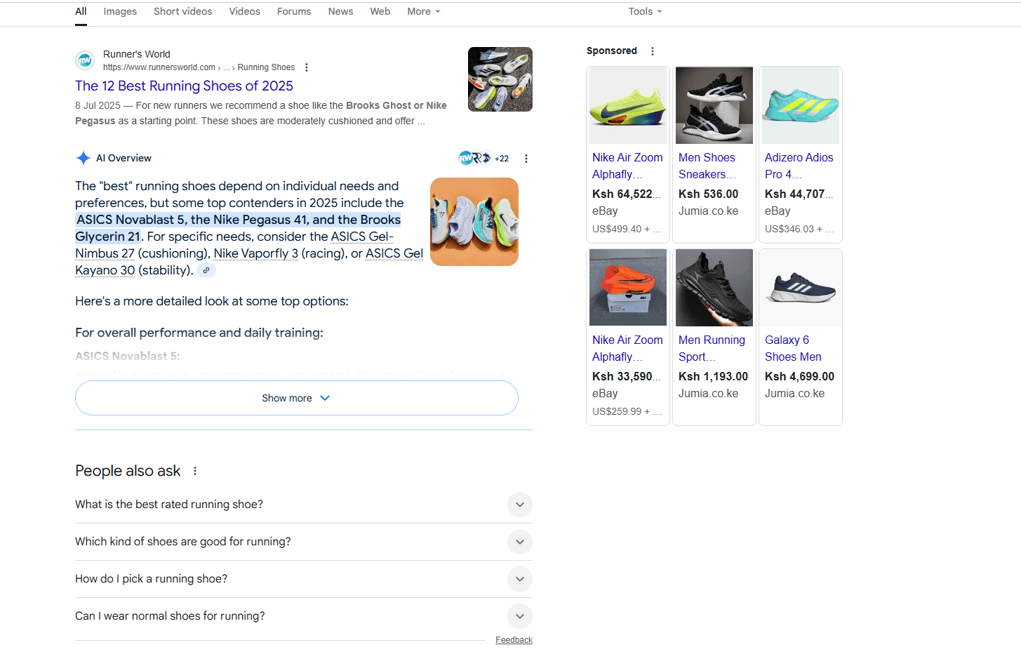 screenshot of the people also ask section
