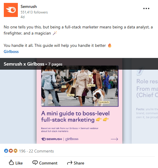 savable content semrush