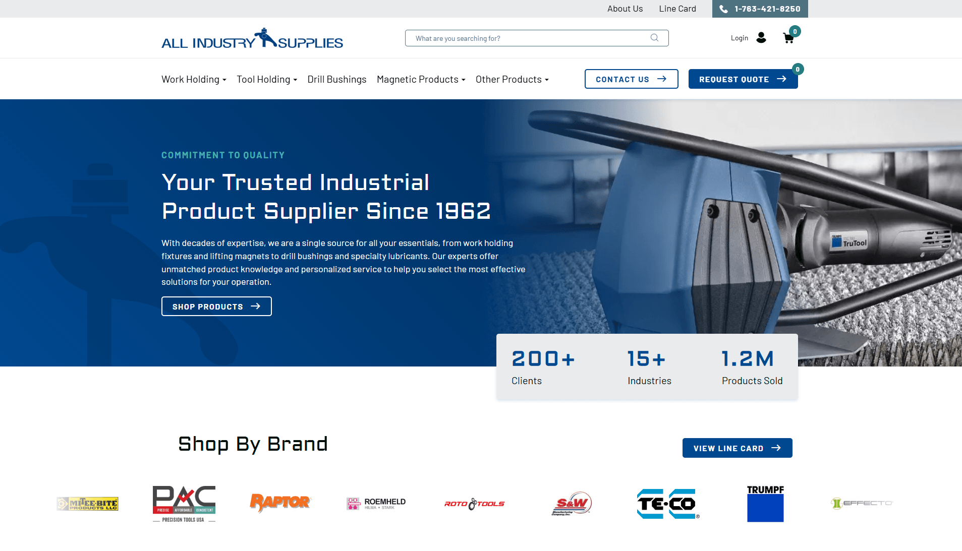 All Industry Supplies homepage