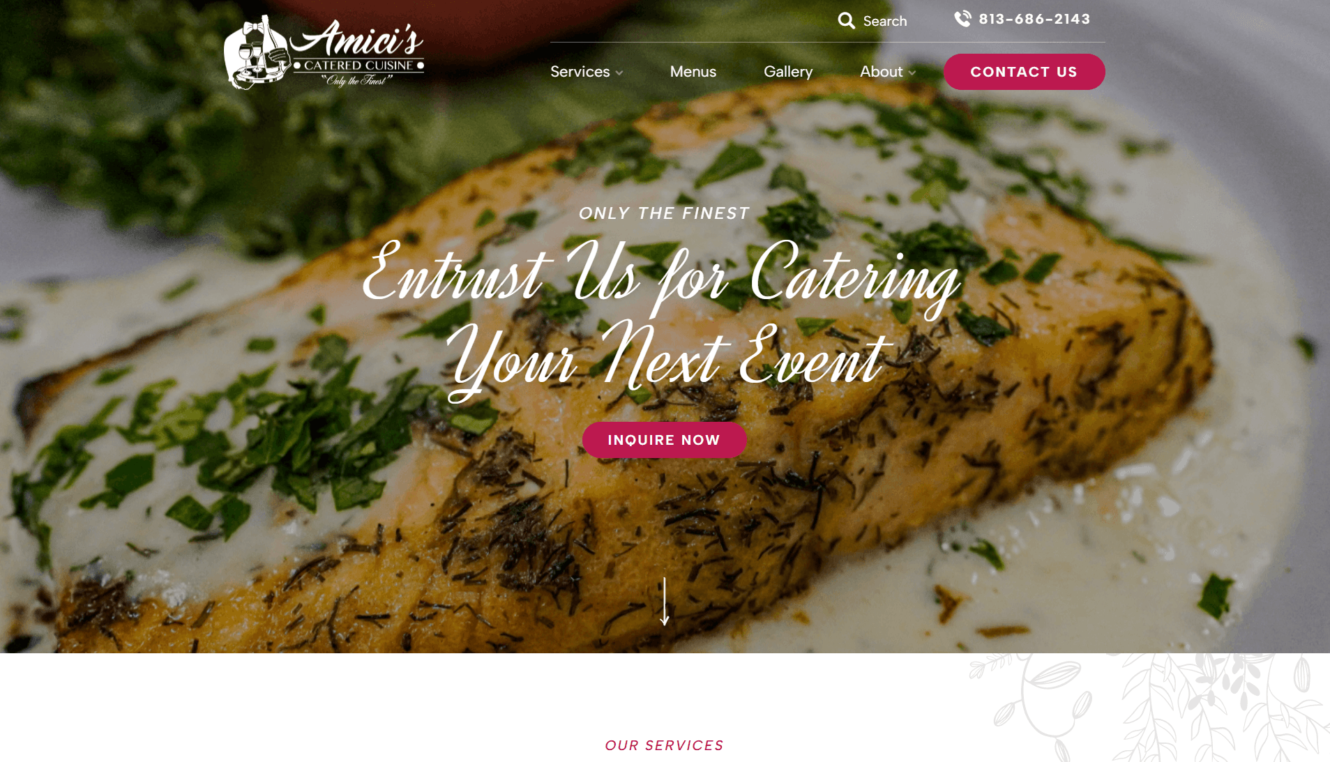 Amici's Catered Cuisine homepage