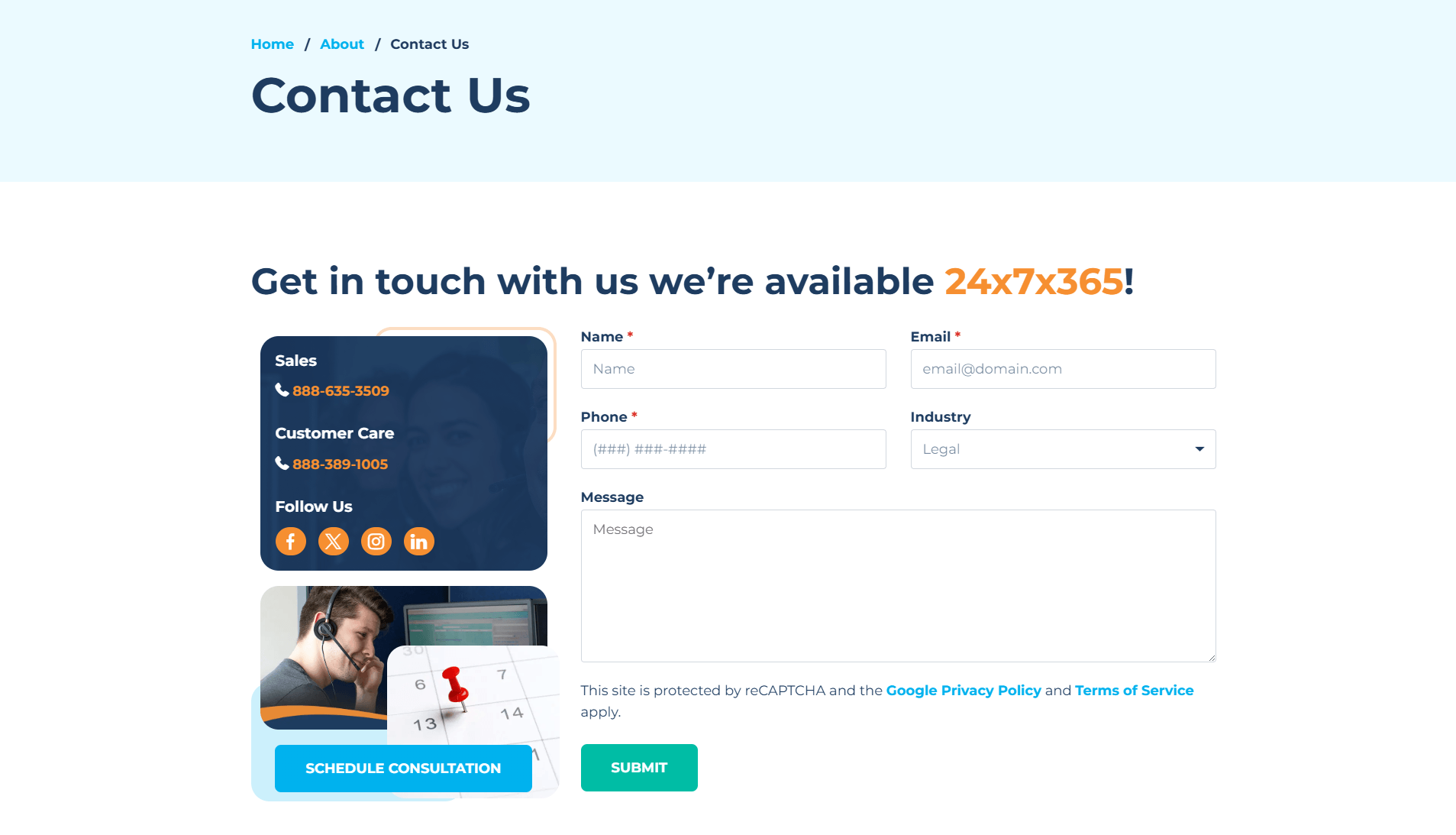 AnswerHero contact us page
