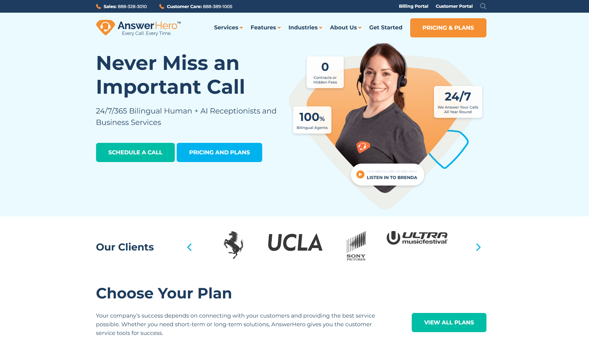 AnswerHero homepage