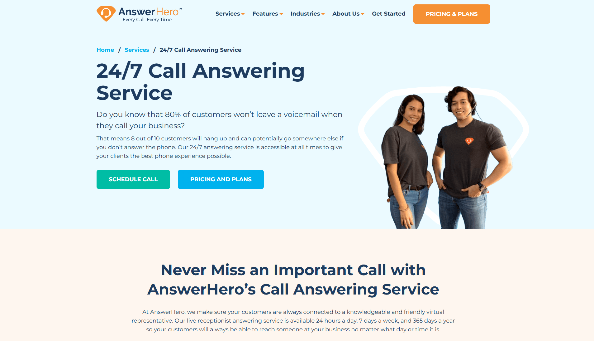 AnswerHero service page