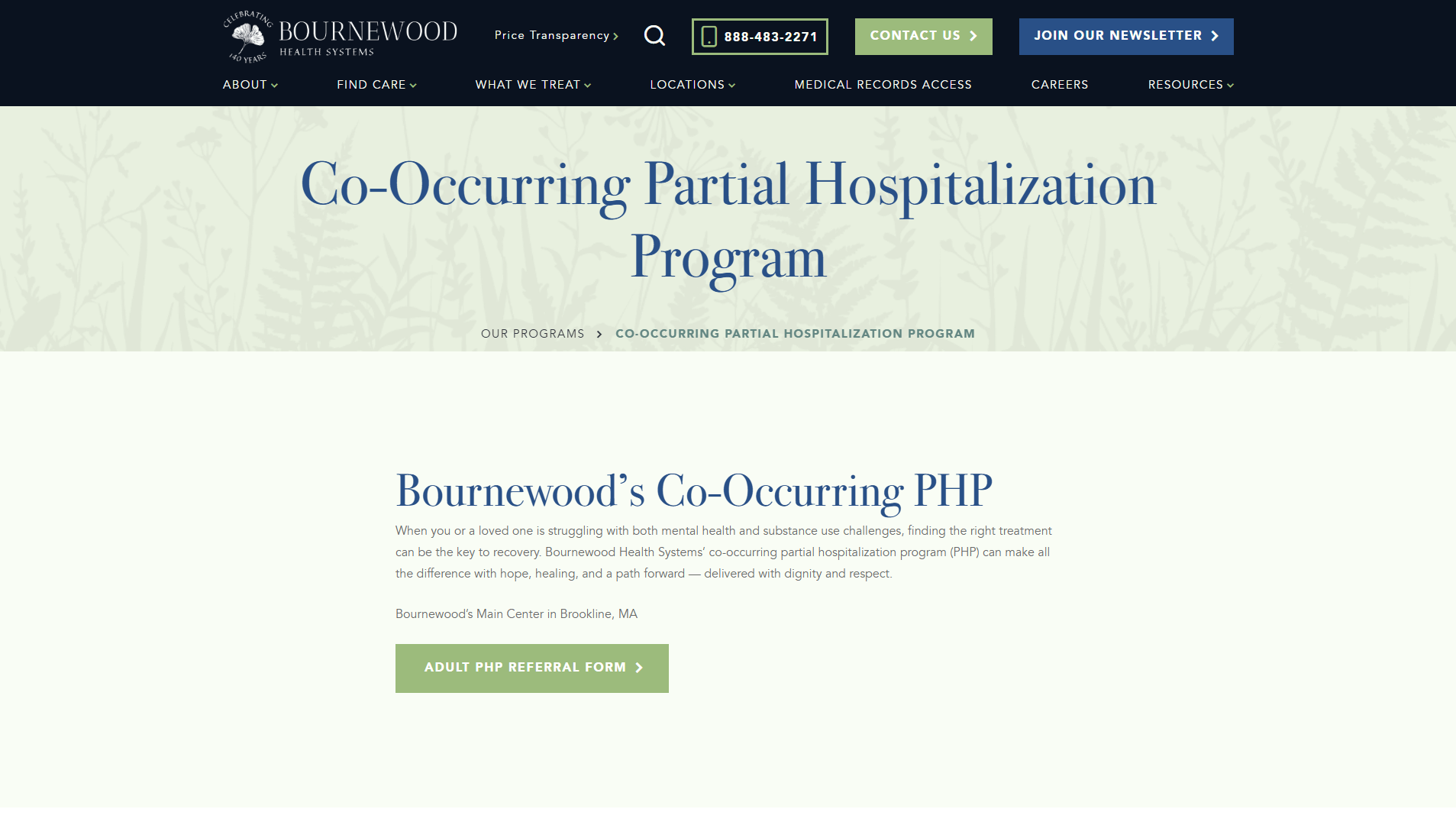 Bournewood Health Systems service page