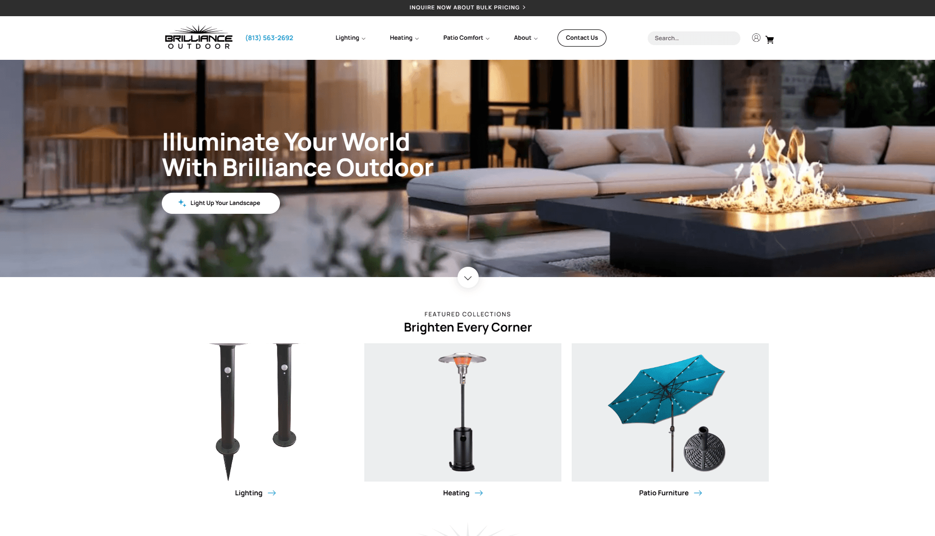 Brilliance Outdoor homepage
