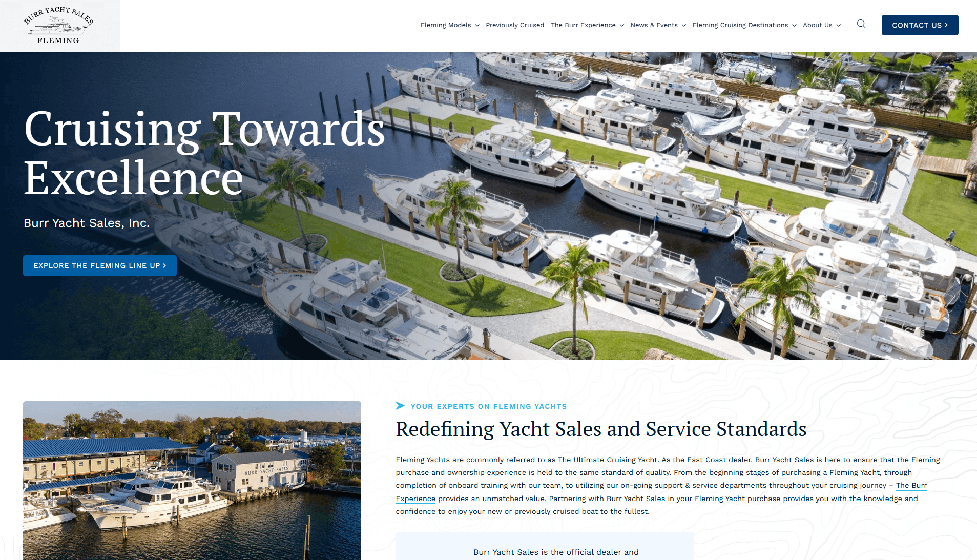 Burr Yacht Sales homepage