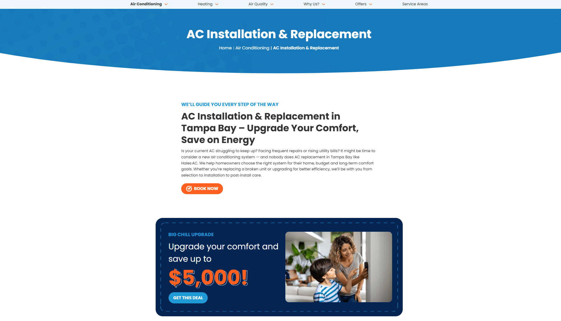 Hales AC service page