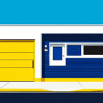 graphic of yellow garage door