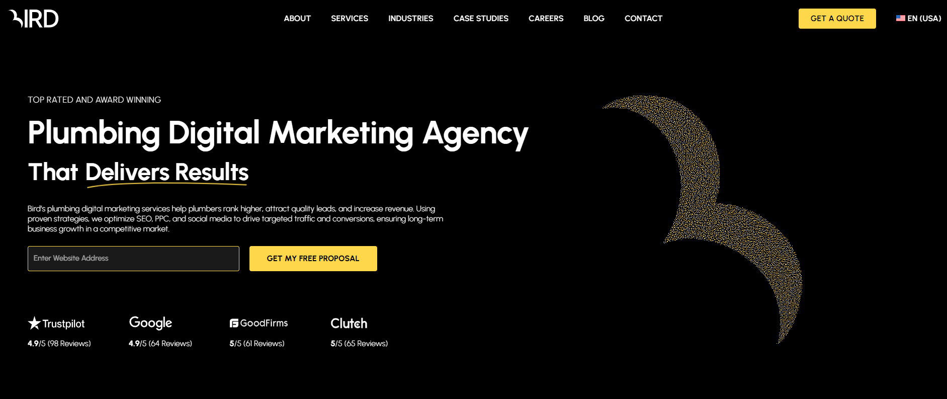 bird plumbing marketing services page 