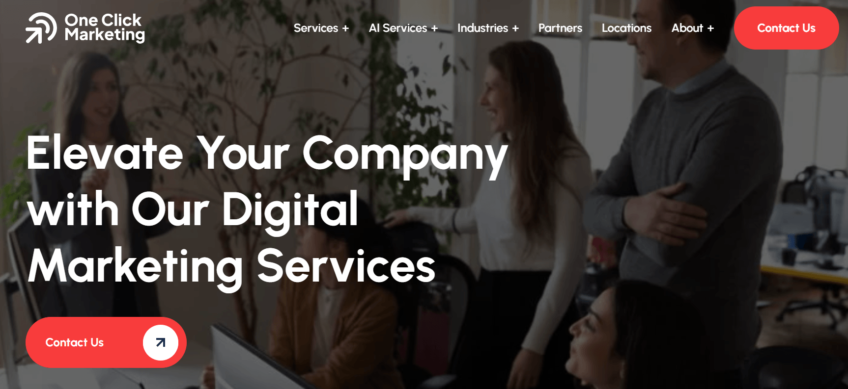 one click marketing home page
