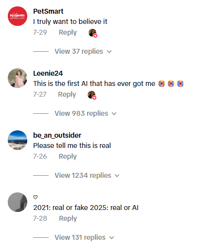 ai bunny video comments