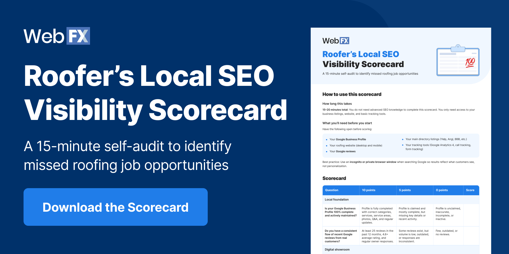 Download Roofer's Local SEO Visibility Scorecard