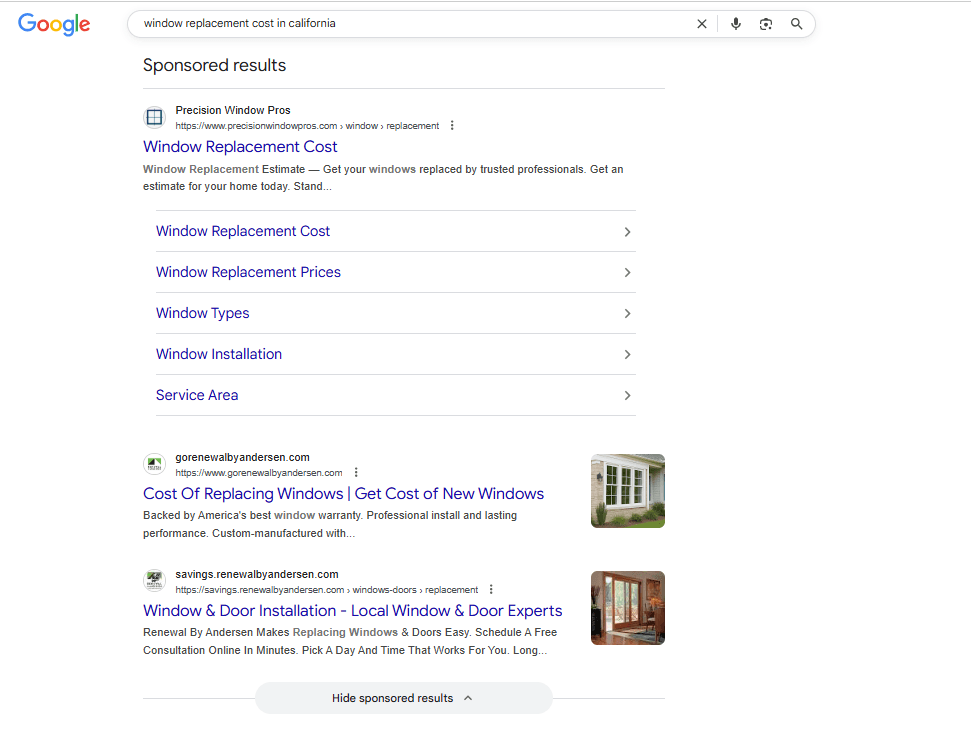 High-intent searches that signal readiness to book and loads sponsored results