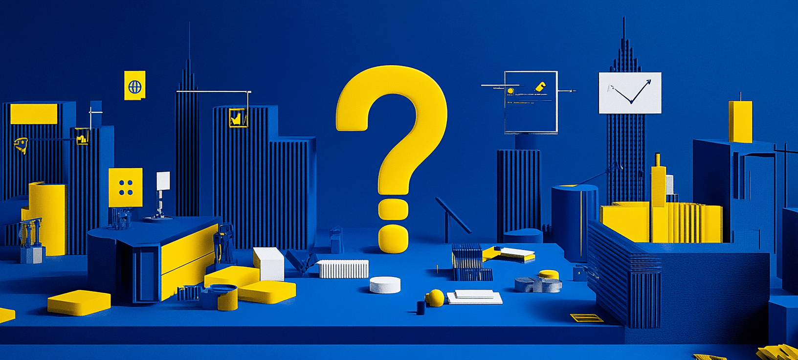 An AI-generated image depicting content marketing FAQs.