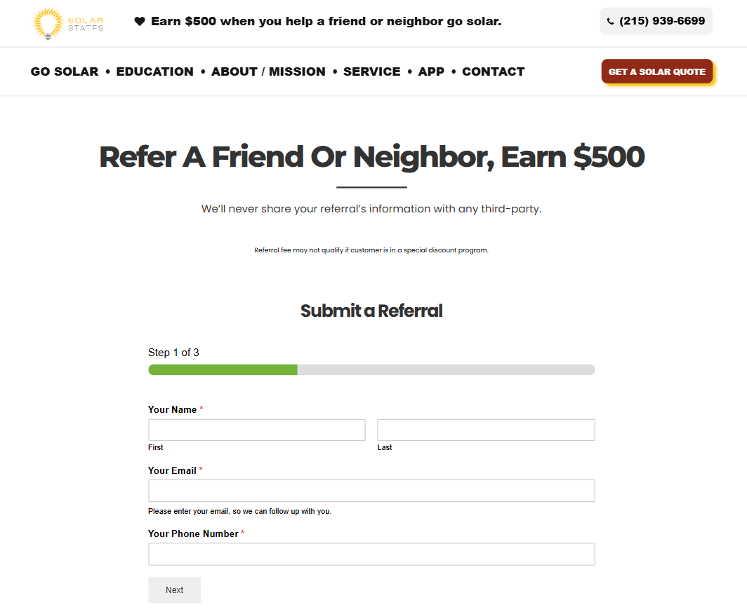 A structured solar referral program that incentivizes homeowners to generate high-trust, high-converting leads.