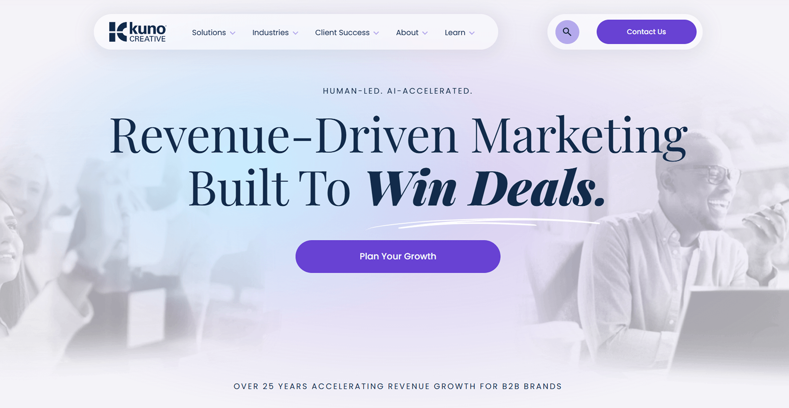 Kuno Creative homepage screenshot
