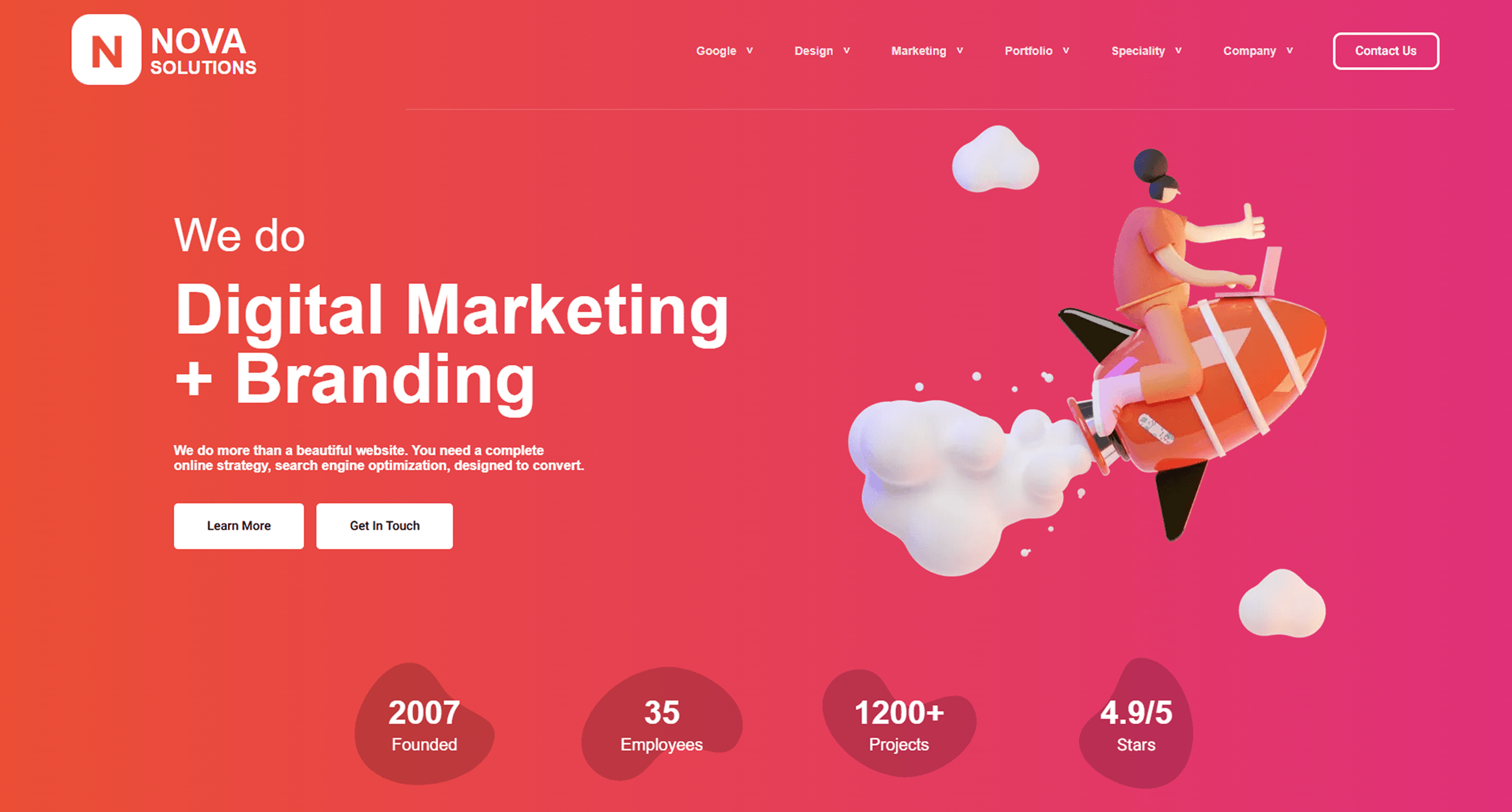 Nova Solutions homepage screenshot scaled