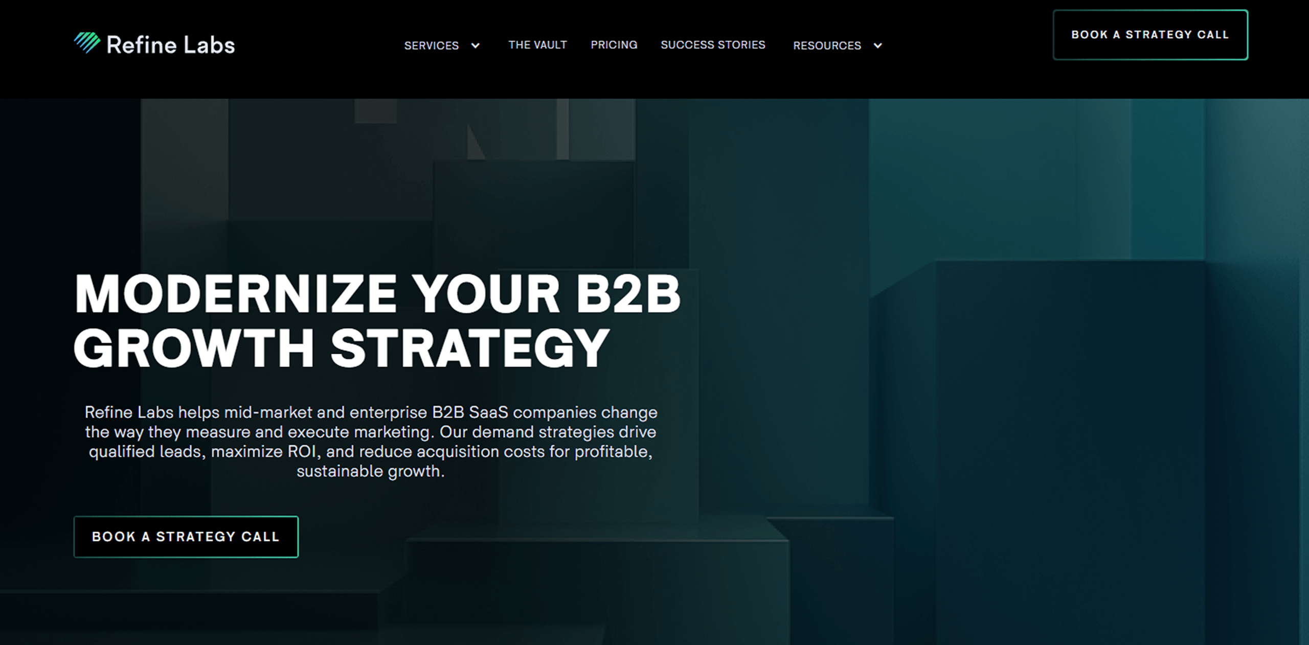 Refine Labs homepage screenshot