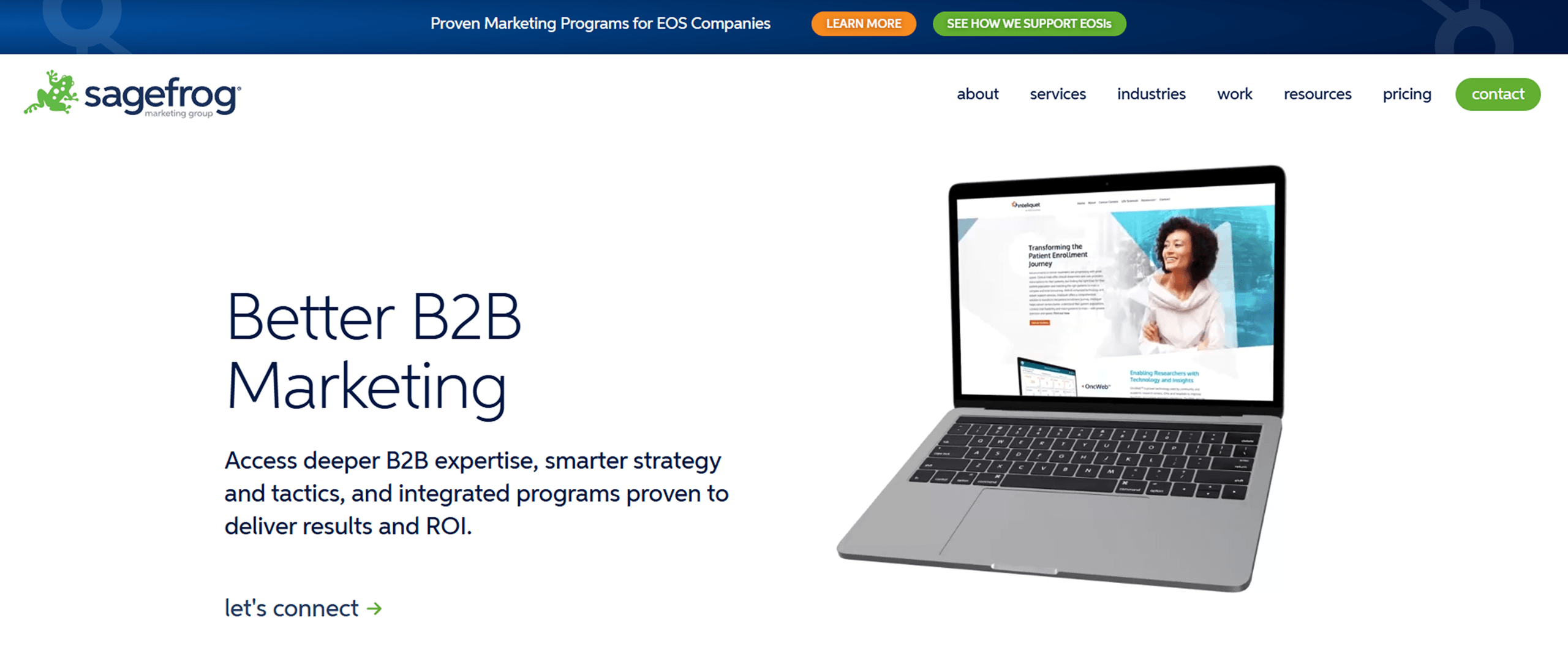 Sagefrog Marketing Group homepage screenshot