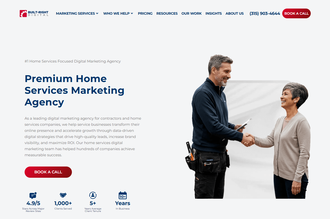 Built-Right Digital homepage