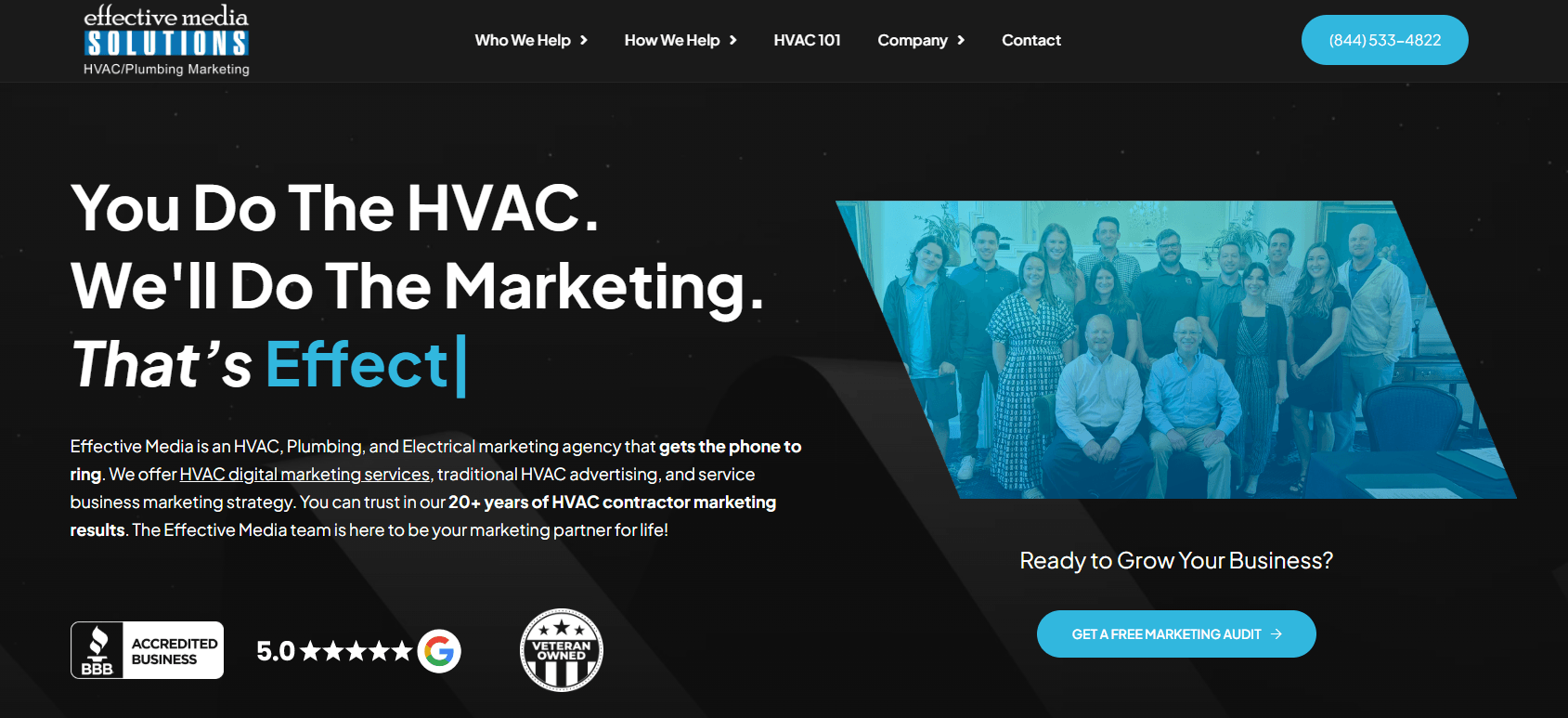 Effective Media Solutions homepage