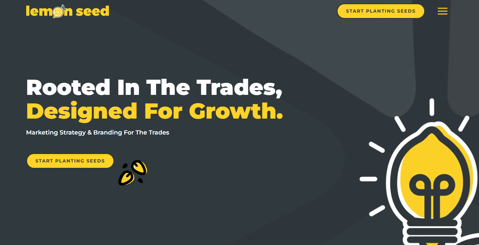 Lemon Seed Marketing homepage