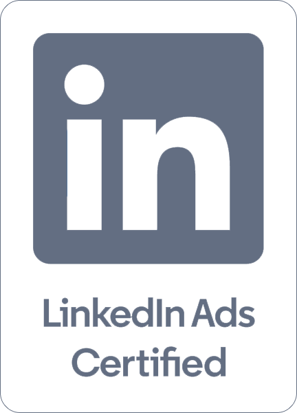 linkedin ads certified badge grey