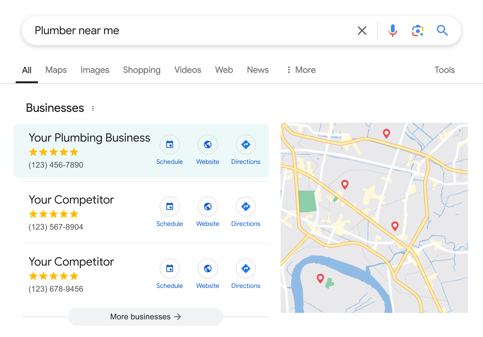 Google search for plumber near me
