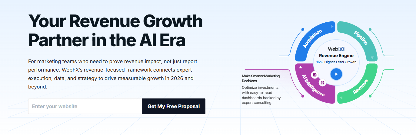 WebFX above the fold
