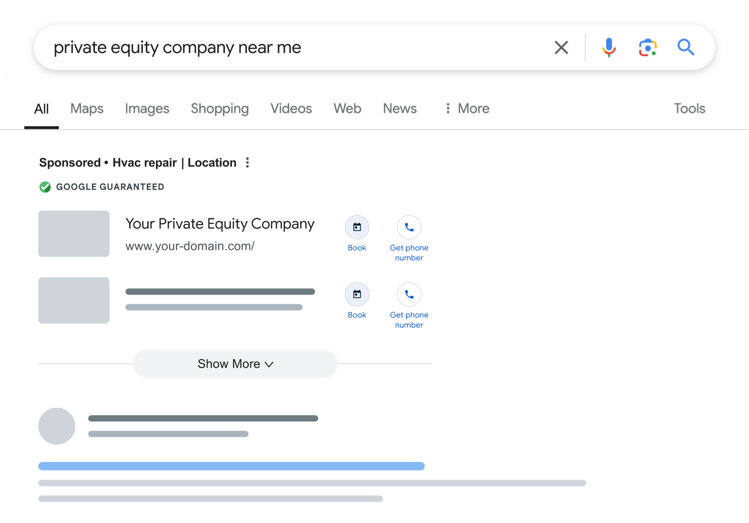 Search for private equity company near me
