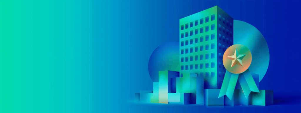 Buildings with a medal